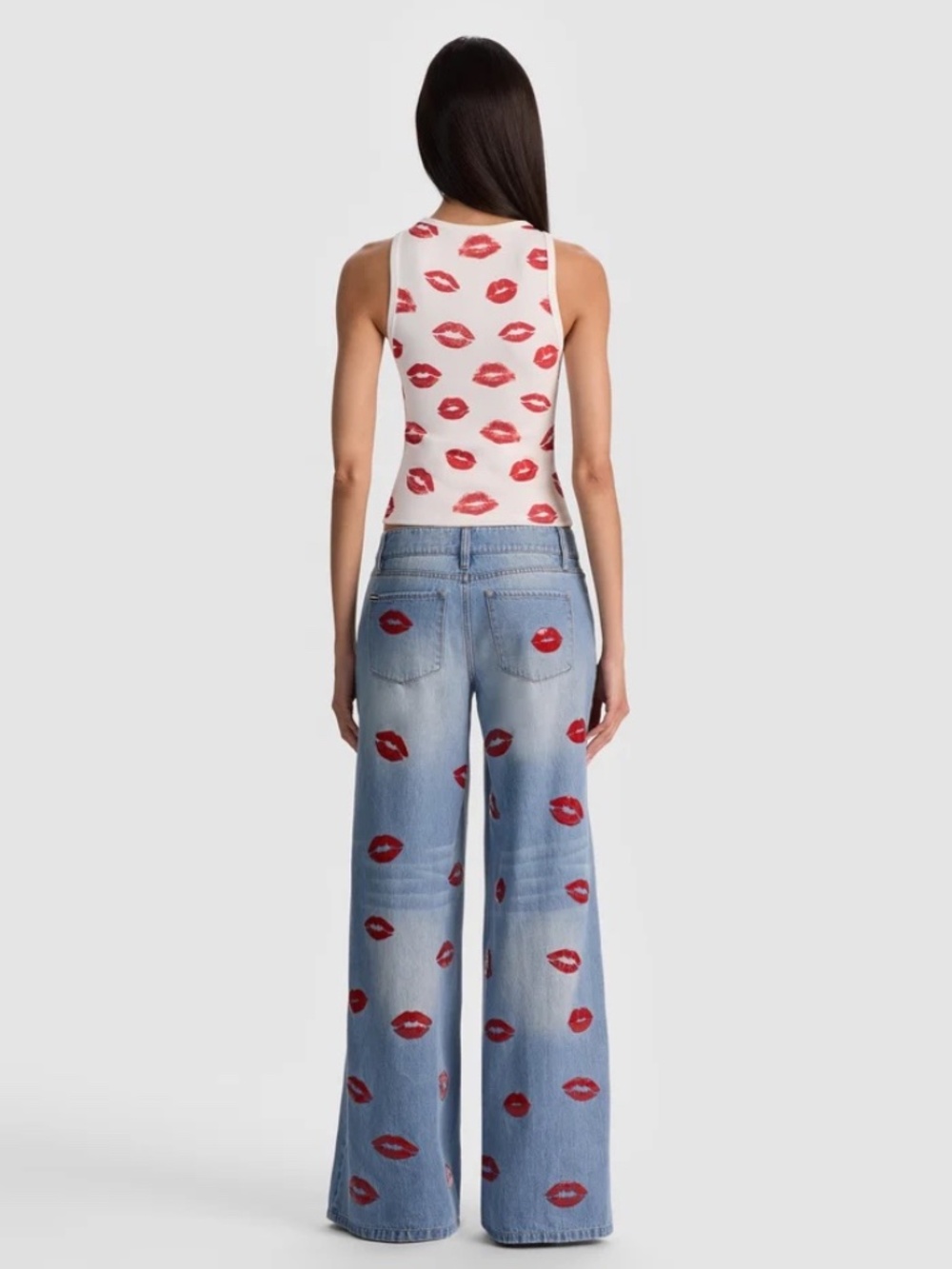 Alice + Olivia Allen Tank Top in Lips size S NWT $135 - Picture 5 of 15